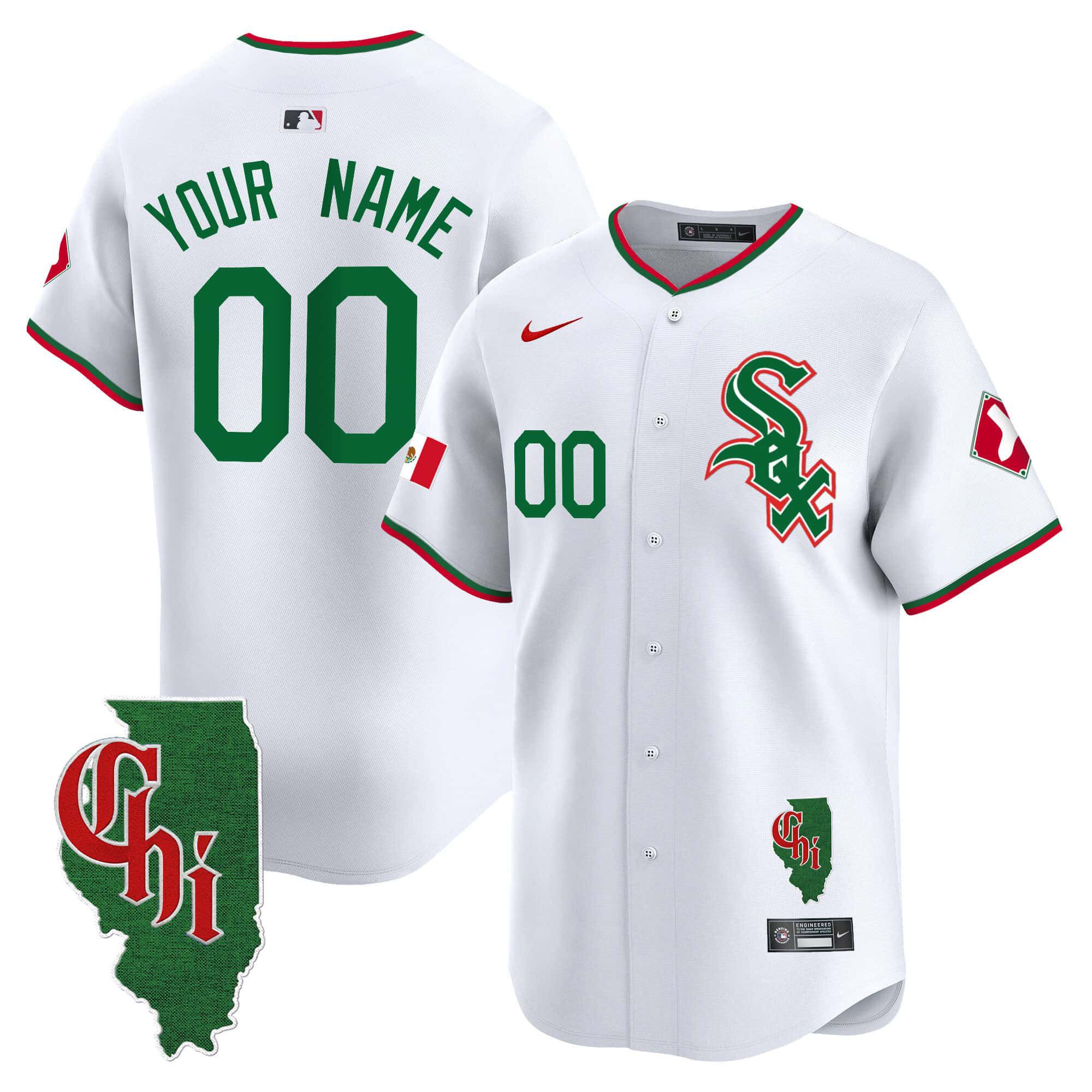 Men Chicago White Sox White 2024 Nike Mexico Vapor Premier Limited Custom MLB Jersey style 1->dallas cowboys->NFL Jersey